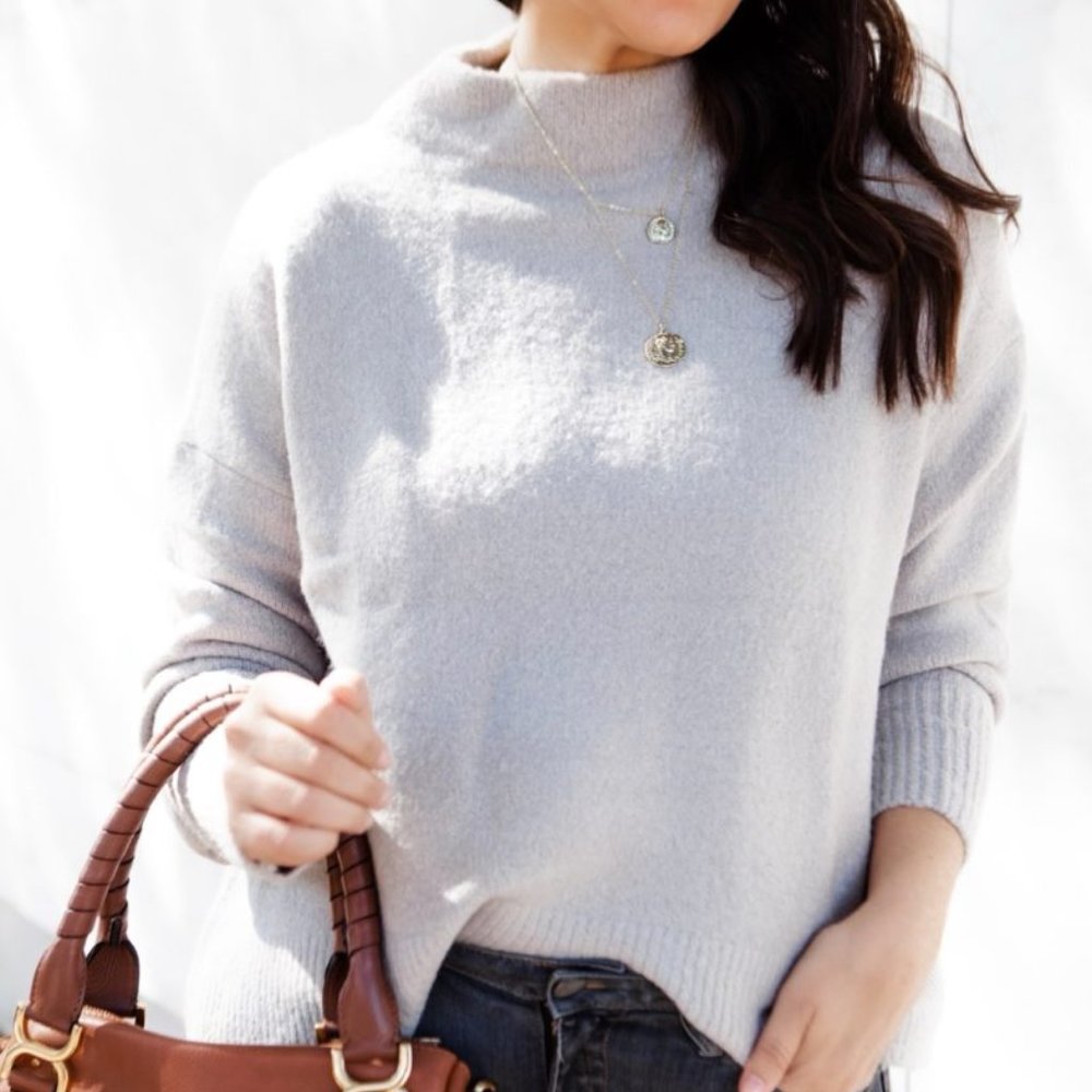 Cable Stitch || Mock Neck Cozy Sweater